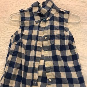 Boden sleeveless plaid summer top